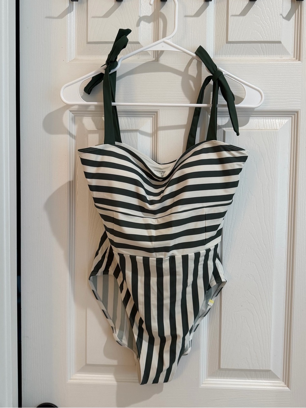 Summersalt Green and White Striped Tie Oasis - Picture 2 of 3